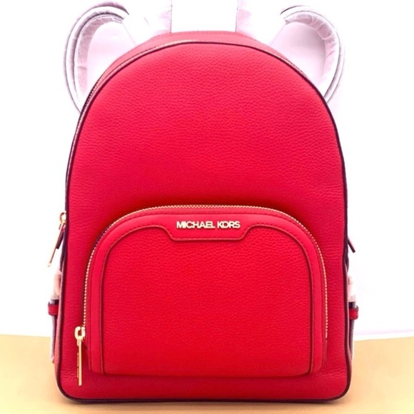 Michael Kors Jaycee Medium Backpack Bright Red (NWT) - Picture 1 of 7